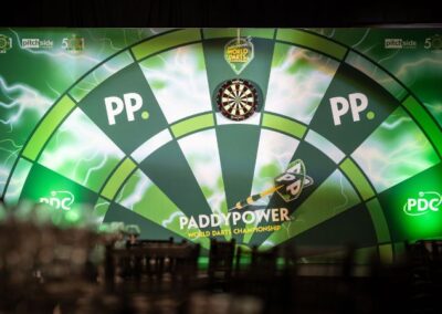 Paddy Power World Darts Championship stage at Alexandra Palace