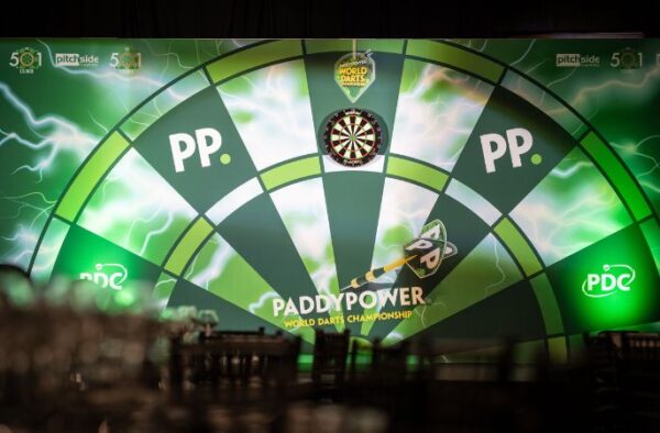 Paddy Power World Darts Championship stage at Alexandra Palace