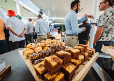 Food in the hospitality areas at Edgbaston Cricket Ground