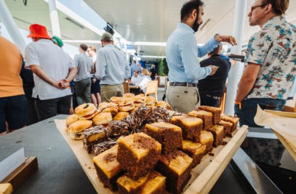 Food in the hospitality areas at Edgbaston Cricket Ground