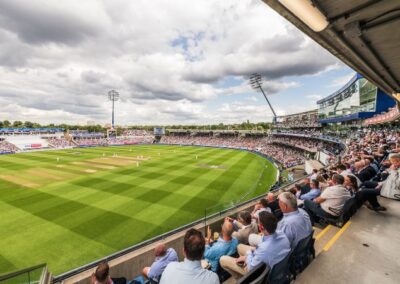 Views from the upper tier at Edgbaston Cricket Ground