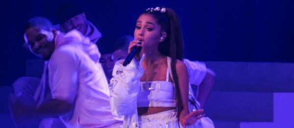 Ariana Grande performing live on stage