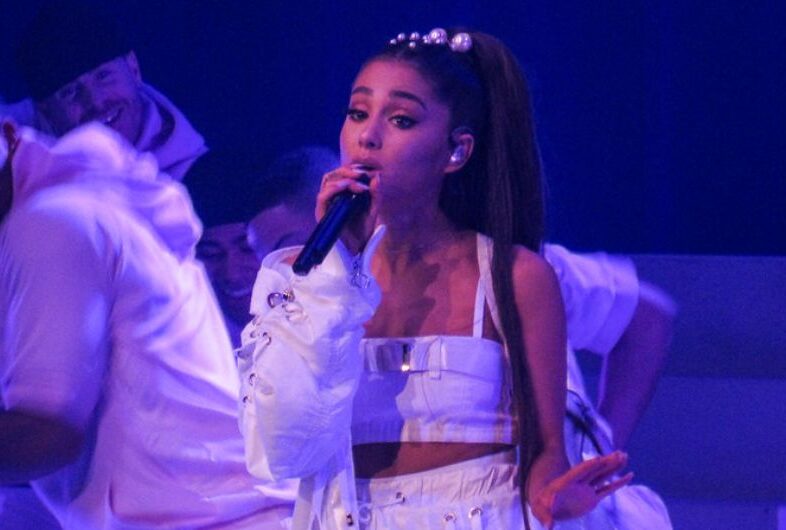 Ariana Grande performing live on stage