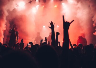 Hands in the air at a concert