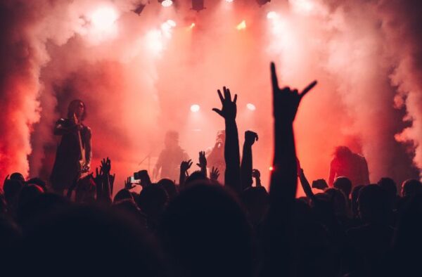 Hands in the air at a concert