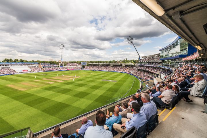 Skyline hospitality at Edgbaston Cricket Ground, with views overlooking the pitch