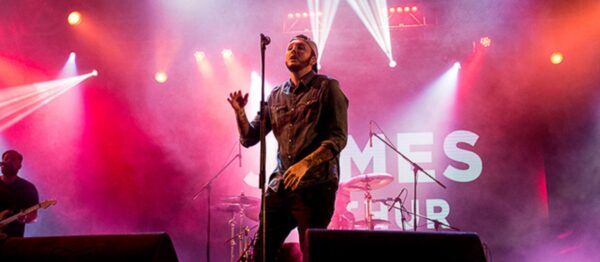 James Arthur live on stage.