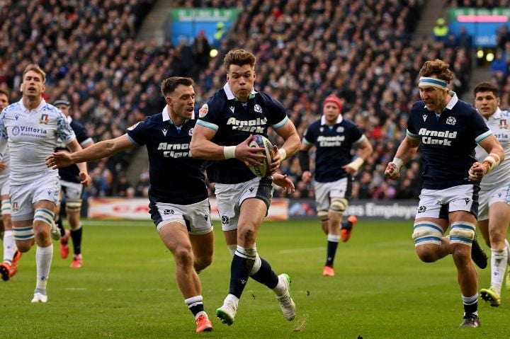 Scotland playing rugby in the Six Nations