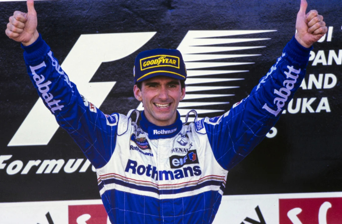 Damon Hill on the platform!! Goodwood,.