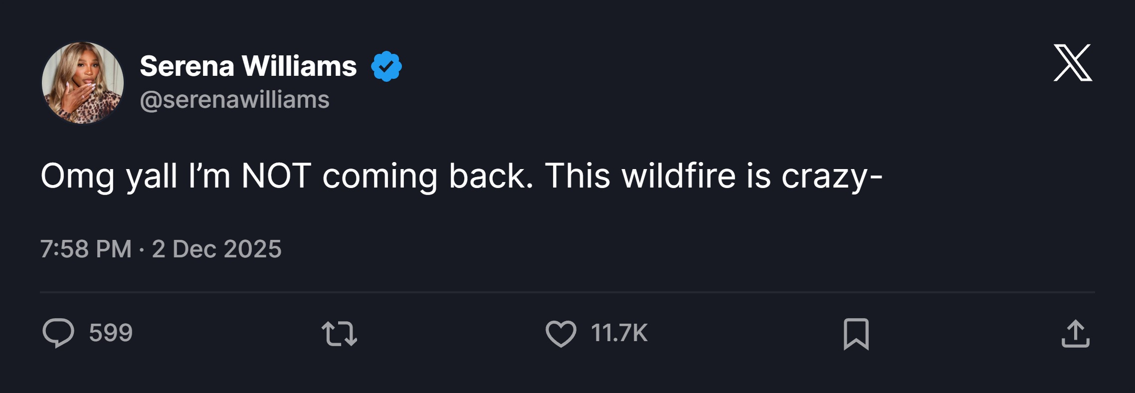 Omg yall I’m NOT coming back. This wildfire is crazy-
